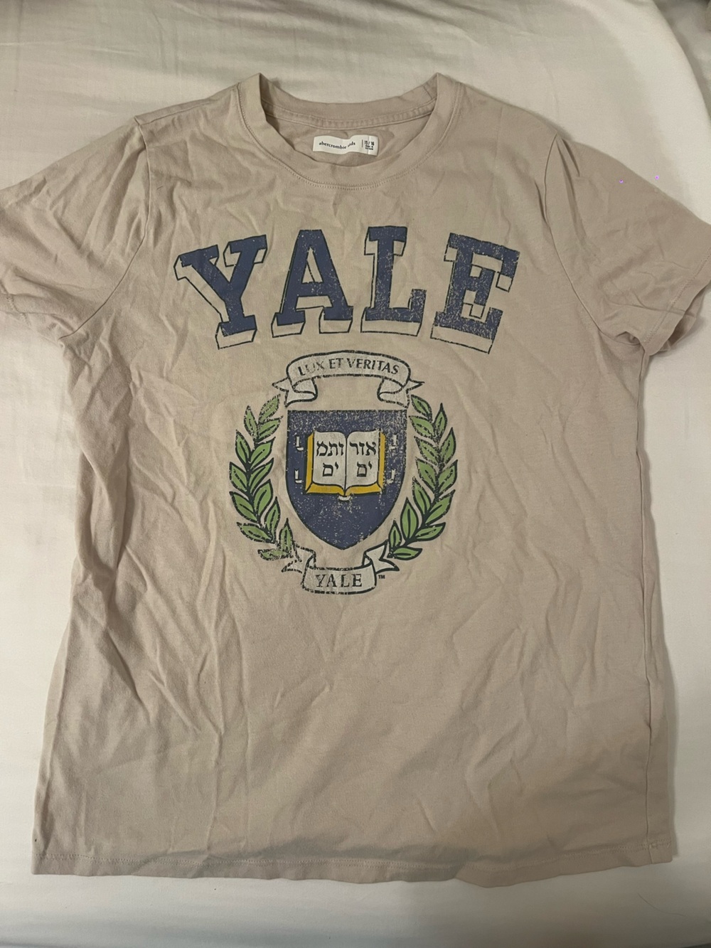 Crest Short-Sleeve T-Shirt in Light Tan